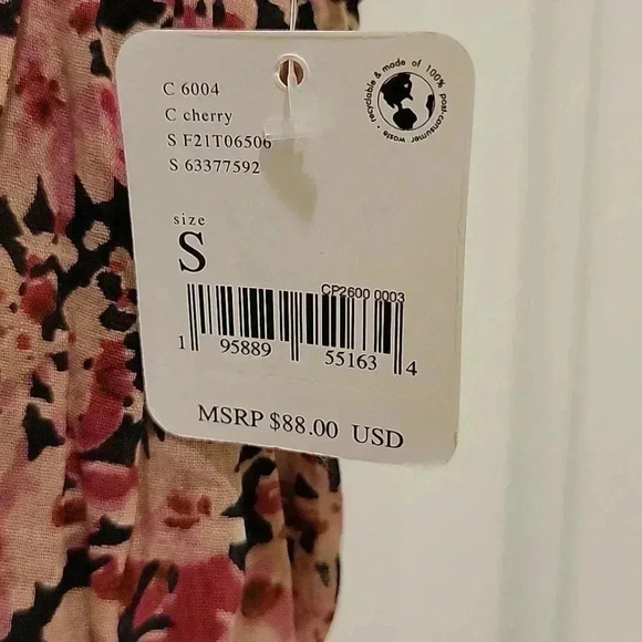 Free People Eva Cotton Floral Tunic Size Small - Picture 6 of 11